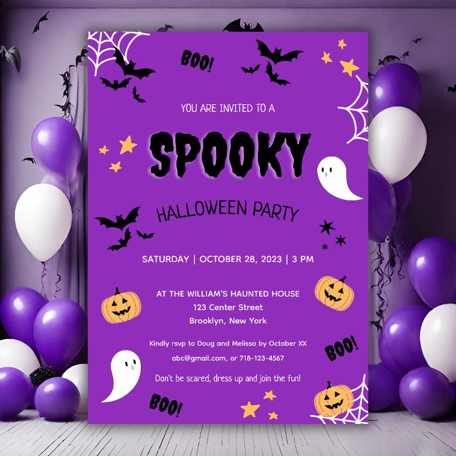 Fun Spooky Kids Halloween Costume Party Invitation (Creator Uploaded)