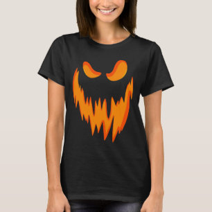 Fun Spooky Scary Pumpkin Jack O Lantern Face T-Shirt
