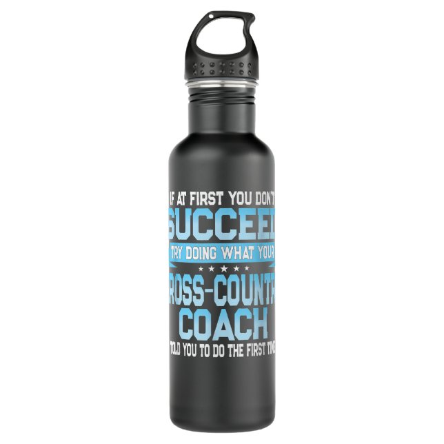 Fun Sport Coach Gift Funny Cross-Country Saying  710 Ml Water Bottle (Front)
