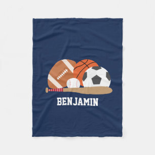 Fun Sport Fan Personalised Fleece Blanket