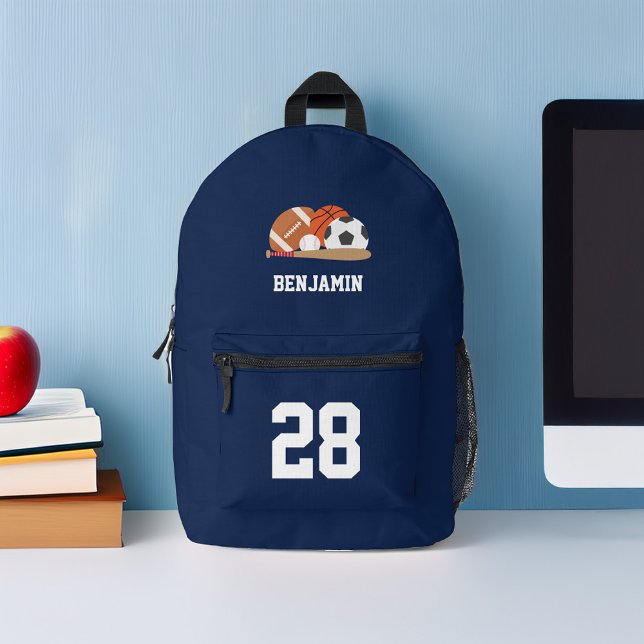 Fun Sport Fan Personalised  Printed Backpack (Creator Uploaded)