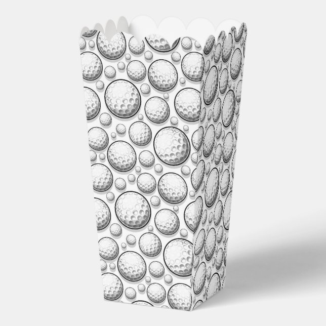 Fun sports golf ball tiled pattern  favour box (Front)