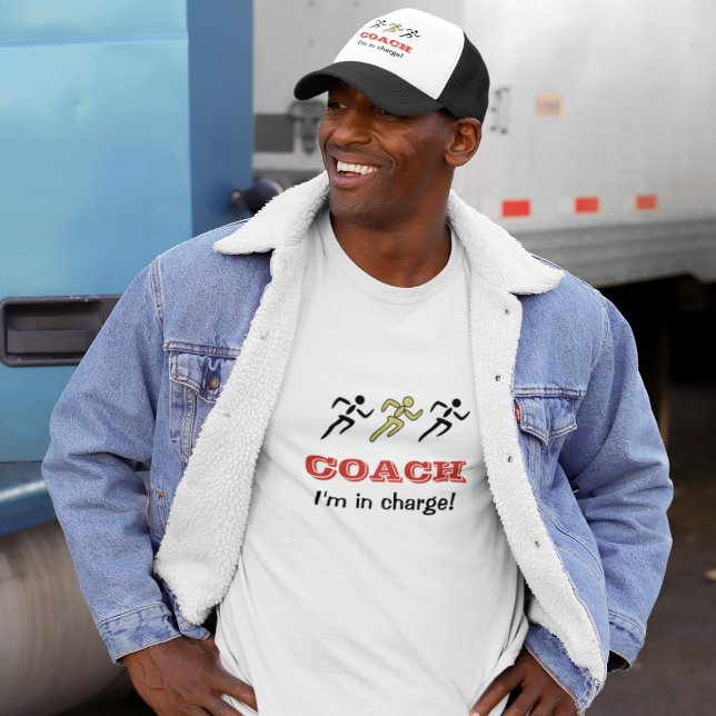 Fun sports running coach custom text T-Shirt (Creator Uploaded)