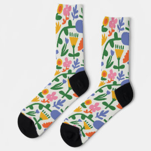 Fun Spring Floral Pattern Socks