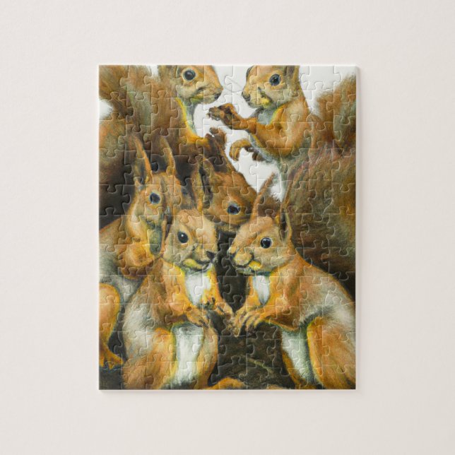 Fun Squirrel Animal Wildlife Nature Art Jigsaw Puzzle (Vertical)