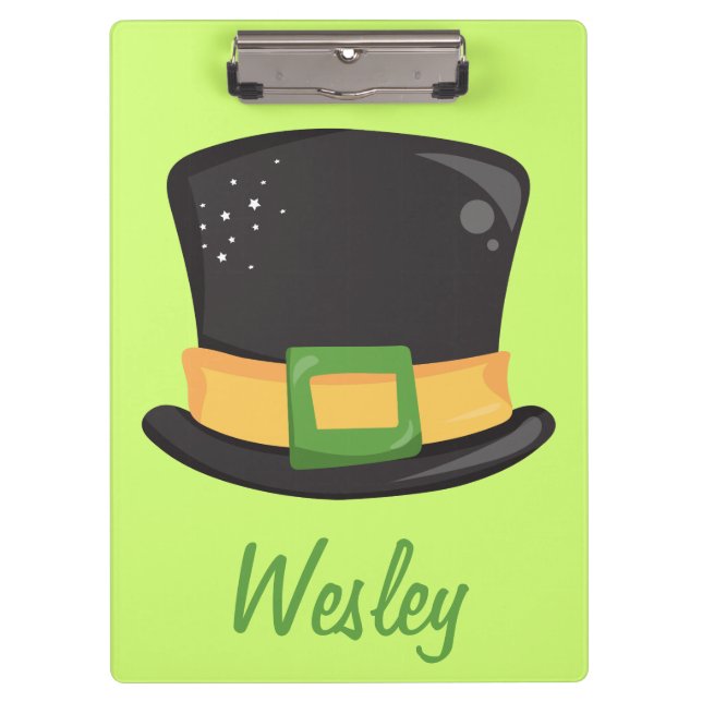 Fun St. Patrick's Day Hat Clipboard (Front)