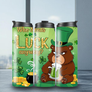 Fun St. Patrick's Grumpy Bear Tumbler