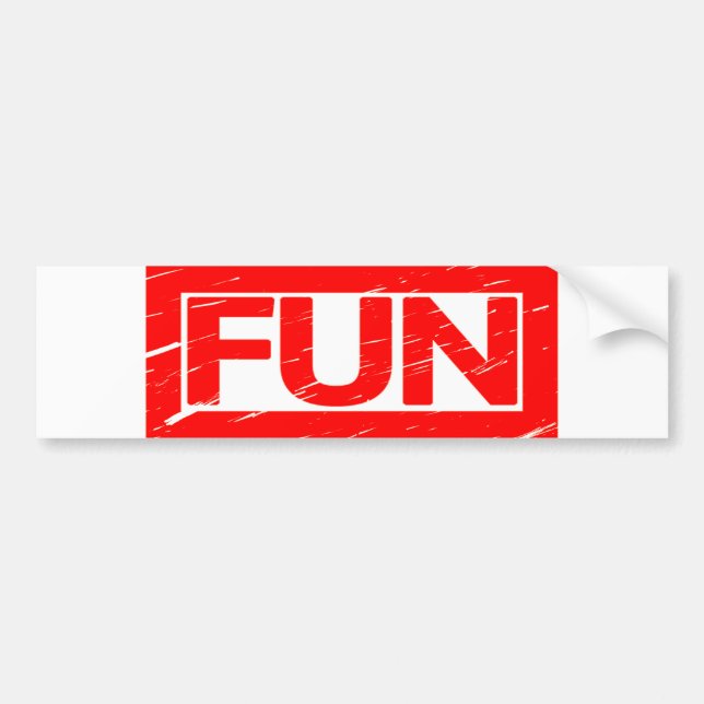 Fun Stamp Bumper Sticker (Front)