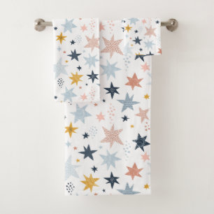 Fun Star Pattern Bath Towel Set