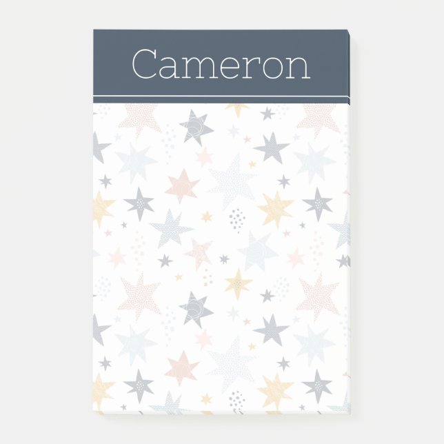 Fun Star Pattern Post-it Notes (Front)