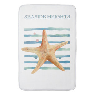 FUN STARFISH BEACH COASTAL VACATON  BATH MAT