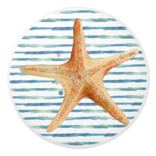 FUN STARFISH BEACH COASTAL VACATON   CERAMIC KNOB