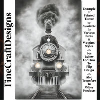 Fun Steampunk Monochrome Train AA2 Decoupage
