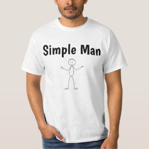 Fun Stick Figure Simple Man T-Shirt