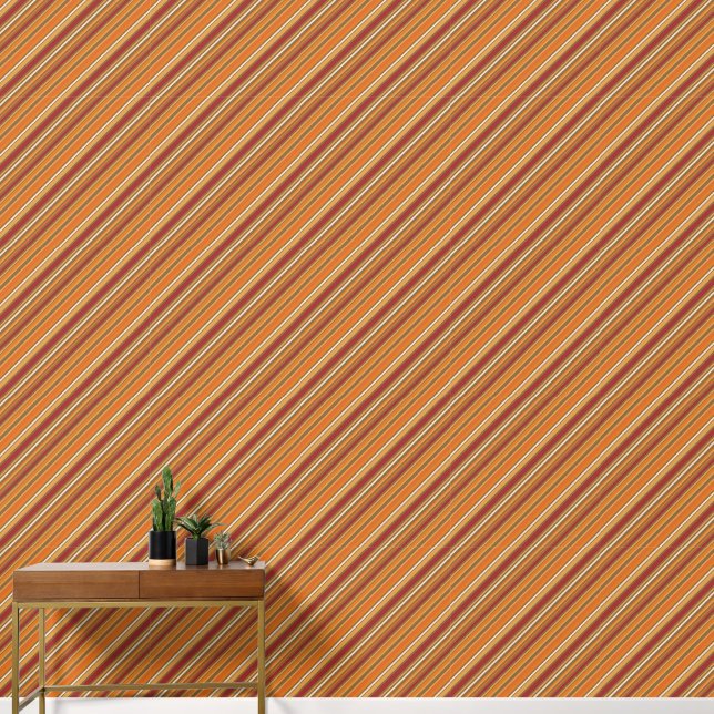 Fun stripe pattern tiled  wallpaper (Hallway)