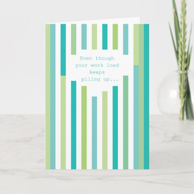 Fun Stripes Administrative Professionals Day Card (Front)
