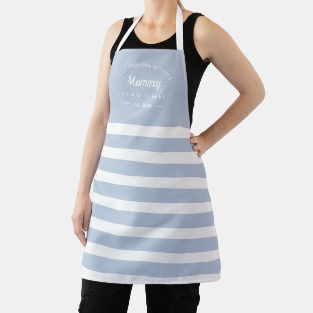 Fun Stripes Editable Colour Personalised Apron (Insitu)
