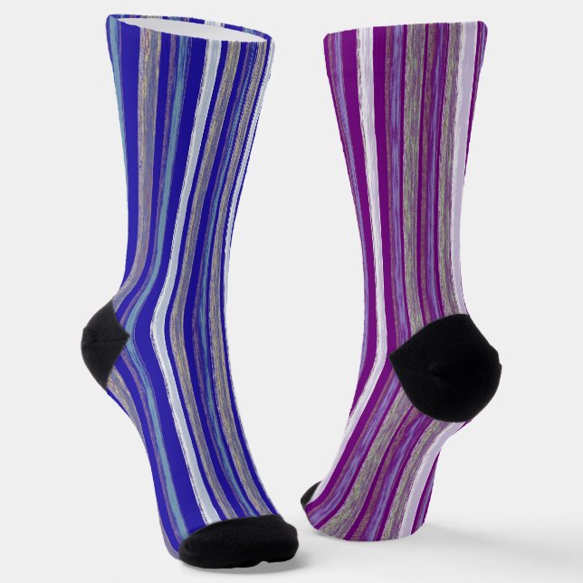 Fun Stripes Mismatched  Odd Socks  (Angled)