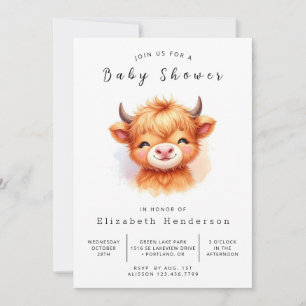  Fun Stylish Barn Cow Baby Shower  Invitation