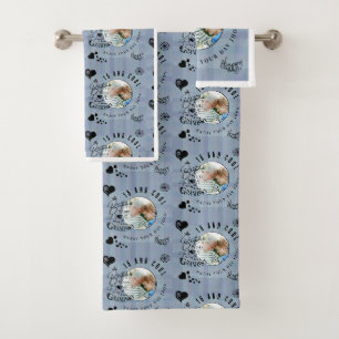 Fun Stylish Grandson Birthday Photo Lettering Bath Towel Set