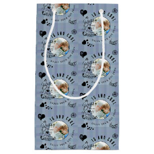 Fun Stylish Grandson Birthday Photo Lettering Small Gift Bag