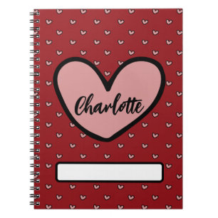Fun Stylist Sweet Heart pattern Stationery Gifts  Notebook