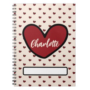Fun Stylist Sweet Heart pattern Stationery Gifts  Notebook