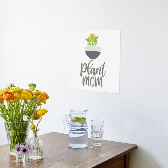 Fun Succulent Kalanchoe Plant Mum Design Foil Prints (Laydown (Kitchen))