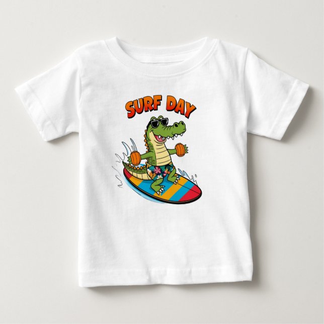 Fun Summer Beach Art Baby T-Shirt (Front)