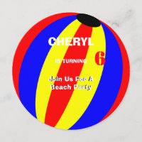 Fun Summer Beach Ball Personaliized