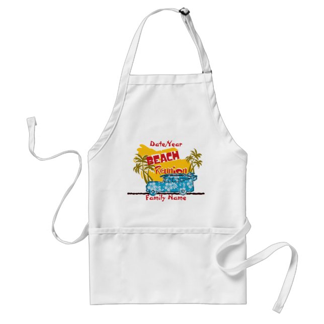 Fun Summer Beach  Family Reunion Apron (Front)