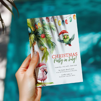 Fun Summer Christmas Party In July Invitation
