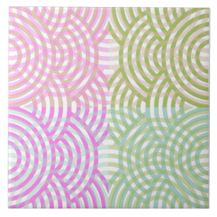 Fun summer colour circles pattern  ceramic tile