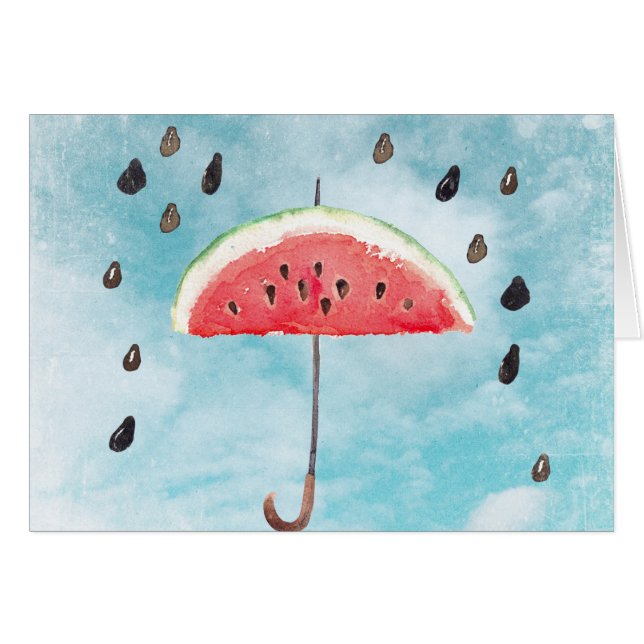 Fun Summer Fresh Melon Fruit Rain (Front Horizontal)
