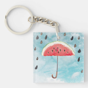 Fun Summer Fresh Melon Fruit Rain Key Ring