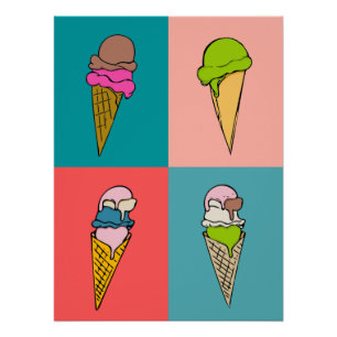 Fun Summer Ice Cream Art Print