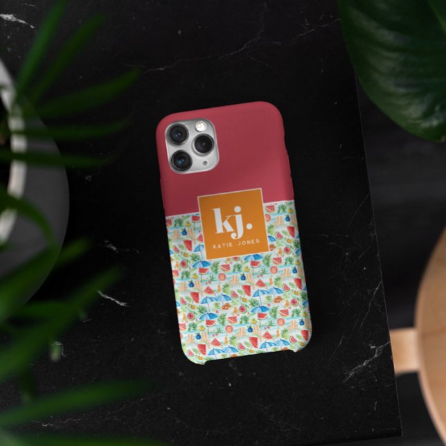 Fun Summer Stylish Monogram Case-Mate iPhone Case (Creator Uploaded)