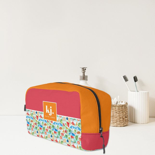 Fun Summer Stylish Monogram Dopp Kit (Creator Uploaded)