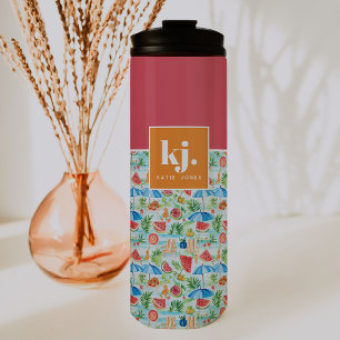 Fun Summer Stylish Monogram Thermal Tumbler