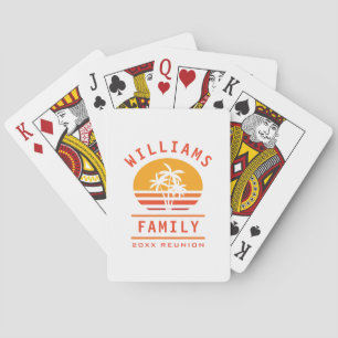Fun Summer Vacation Tropical Beach Family Reunion Playing Cards
