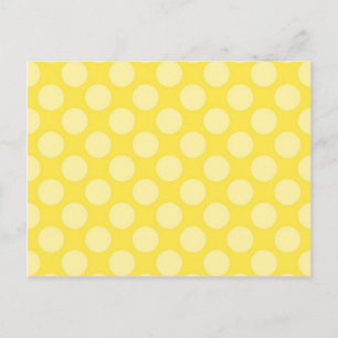 Fun Summer Yellow Polka Dots on Yellow Gifts Postcard