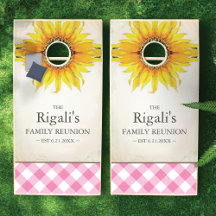 Fun Sunflower and Pink Gingham Family