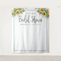 Fun Sunflower Bridal Shower Photo Booth Backdrop