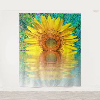 Fun Sunflower Photo Backdrop Tapestry