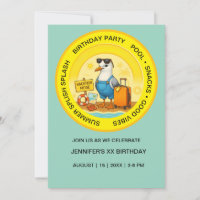 fun sunny destination seagull beach birthday