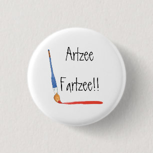 Fun Super Cute Artzee Fartzee Artist 3 Cm Round Badge