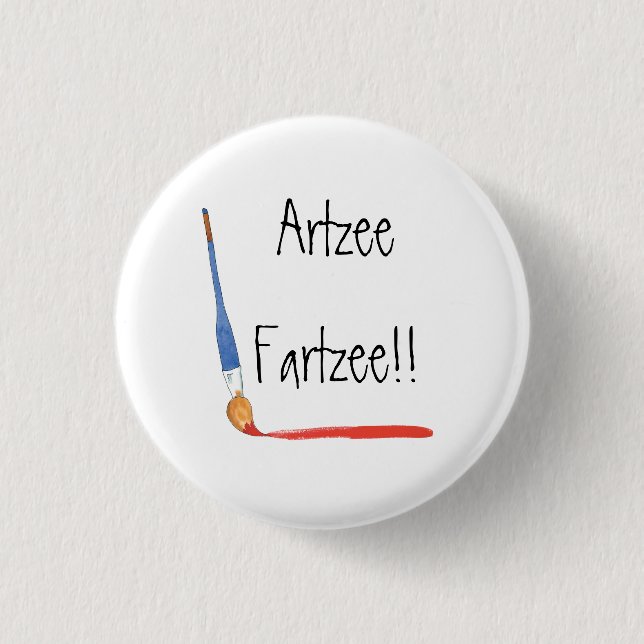 Fun Super Cute Artzee Fartzee Artist 3 Cm Round Badge (Front)