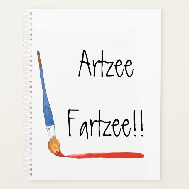 Fun Super Cute Artzee Fartzee Artists Planner (Front)