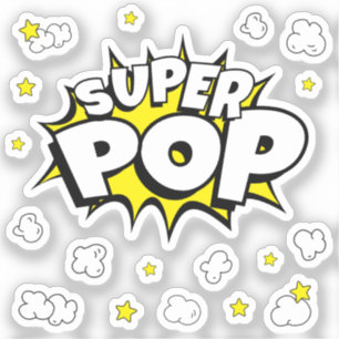 Fun SUPER POP! WITH Popcorn and Stars Stickers
