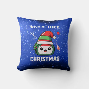 Fun Sushi Christmas Cushion